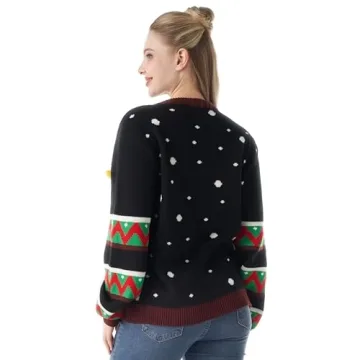 LED Light Up Reindeer Christmas Sweater - Joyful Style