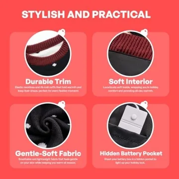 LED Light Up Reindeer Christmas Sweater - Joyful Style