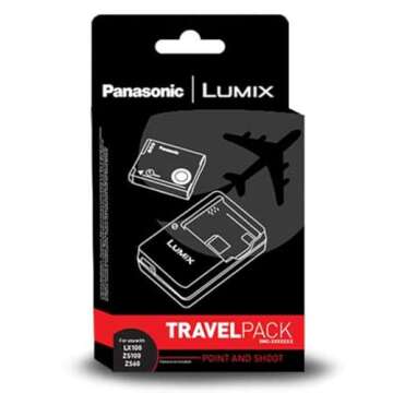 Panasonic DMW-ZSTRV Lumix Battery & External Charger Travel Pack, Black