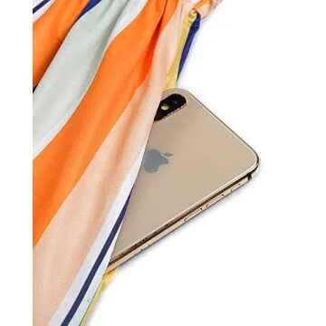 OUGES Floral V-Neck Pocket Maxi Dress for Women