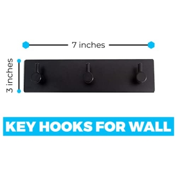 Durable Key Hooks: Stylish Wall Organizer for Home