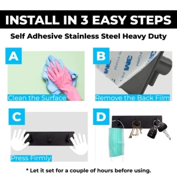 Durable Key Hooks: Stylish Wall Organizer for Home