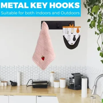 Durable Key Hooks: Stylish Wall Organizer for Home