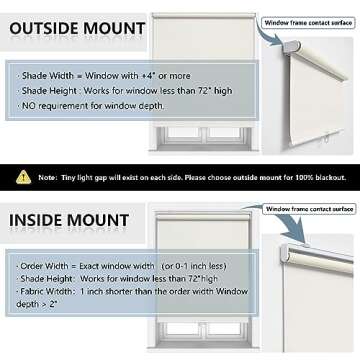 AOSKY Cordless Blinds - Elegant Blackout Shades for Home