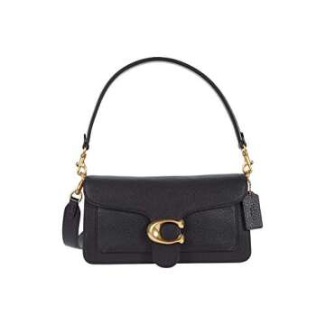 Coach Polished Pebble Leather Tabby Shoulder Bag 26 Black