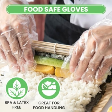 Keppi 600pcs Plastic Gloves - Food Safe and Versatile