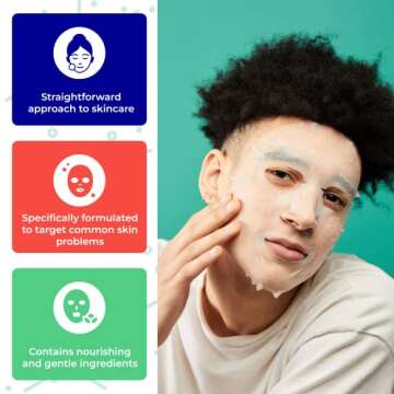 Dot Dot Dash Face Mask Variety Pack - Moisturizing Sheet Masks for Brightening and Soothing with Salicylic Acid & Niacinamide Serum, Hyaluronic Acid & Rosehip, Ceramide & Cica Serum Masks - 3 Count