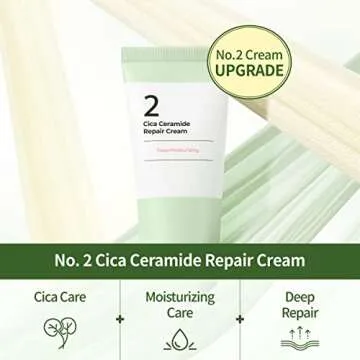 numbuzin No.2 Cream | Cica Ceramide Repair Cream | Ceramide, Centella Asiatica | Hydrating, Calming, Strengthen Skin Barrier, Deep Repair, Recovery | All Skin Types | 2.02 fl. oz.