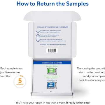 Test Your Air! Professional Quality Mold Test Kit for Home (1 ROOM KIT) - All Fees Included - 1, 2 & 3-Room Test Kits & Refills - Reusable BioVac™ Air Sampler - Full Mold Type & Quantity Analysis