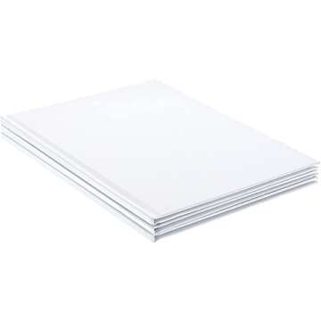 Hardcover Journals, White Sketch Book (6 x 8 In, 18 Sheets, 3-Pack)
