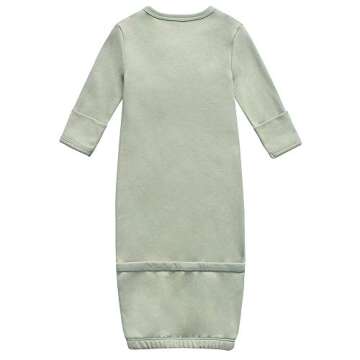 O2 BABY Organic Cotton Kimono Gown for Infants 0-3M