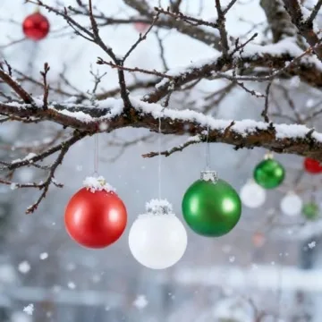 9Pcs Giant 12-Inch Inflatable Christmas Balls for Outdoor Decor