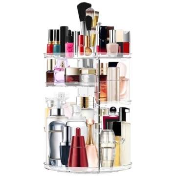 360 Rotating Makeup Organizer for Stylish Storage Solution