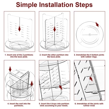 360 Rotating Makeup Organizer for Stylish Storage Solution