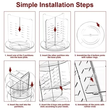 360 Rotating Makeup Organizer for Stylish Storage Solution