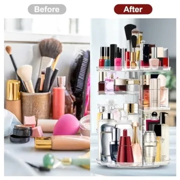 360 Rotating Makeup Organizer for Stylish Storage Solution
