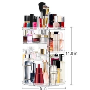 360 Rotating Makeup Organizer for Stylish Storage Solution