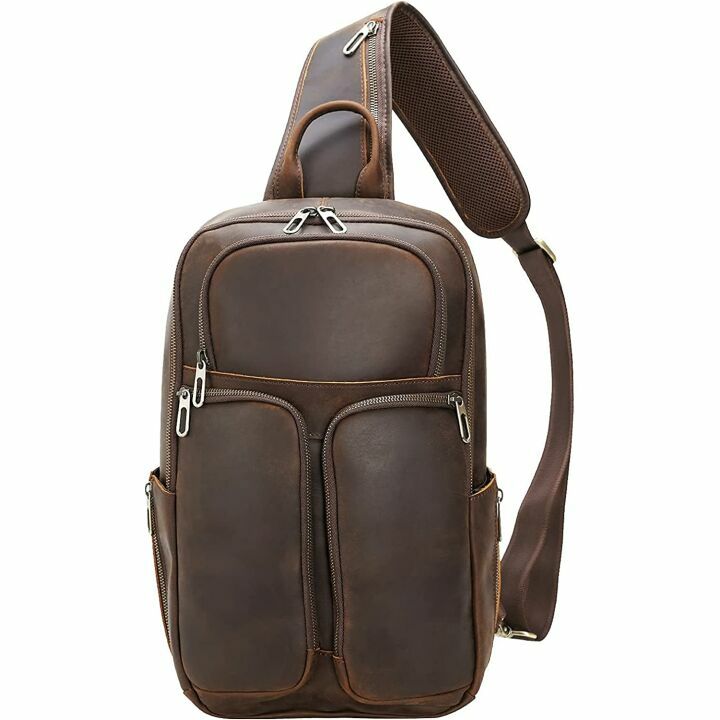 Polare Leather Sling Bag for Men - Travel Backpack