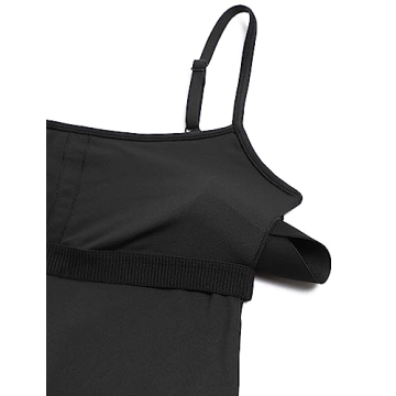 CRZ YOGA Butterluxe Athletic Rompers for Women Adjustable Strap Padded Workout Shorts Jumpsuits One Piece Bodysuit Tank Tops Black XX-Small