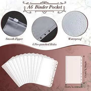 Elegant Budget Organizer with 24 Sheets and A6 Pockets