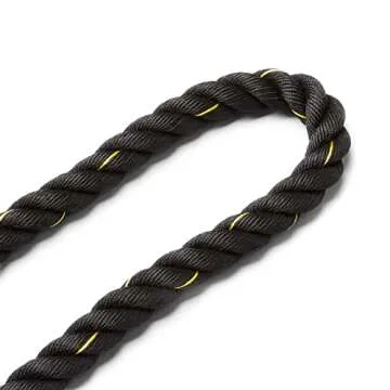 Amazon Basics Heavy Exercise Training Workout Battle Rope - 40 feet x 1.5 inches, Black