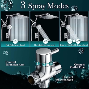 12 Inch Rain Shower Head Combo for Ultimate Shower Luxury