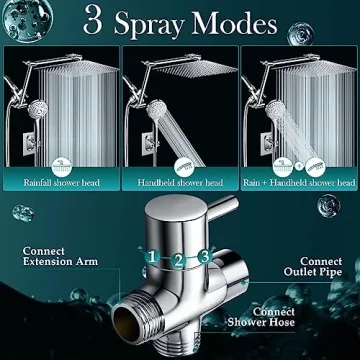12 Inch Rain Shower Head Combo for Ultimate Shower Luxury