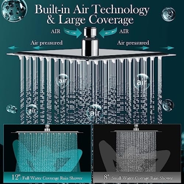 12 Inch Rain Shower Head Combo for Ultimate Shower Luxury