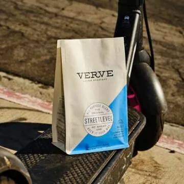 Verve Coffee Roasters Whole Bean Coffee Streetlevel Blend | Medium Roast, Brewed or Espresso, Direct Trade, Resealable Pouch | Enjoy Hot or Cold Brew | 12oz Bag