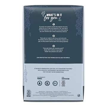 Seventh Generation Free & Clear Maxi Pads, 24 Count (2 Pack)