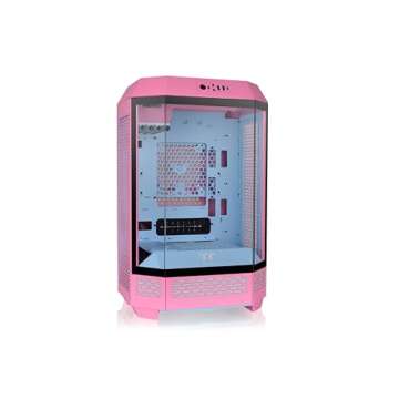 Thermaltake Tower 300 Bubble Pink Micro-ATX Case; 2x140mm CT Fan Included; Support Up to 420mm Radiator; Optional Chassis Stand Kit Allows Horizontal Display; CA-1Y4-00SAWN-00; 3 Year Warranty
