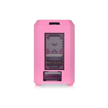 Thermaltake Tower 300 Bubble Pink Micro-ATX Case; 2x140mm CT Fan Included; Support Up to 420mm Radiator; Optional Chassis Stand Kit Allows Horizontal Display; CA-1Y4-00SAWN-00; 3 Year Warranty