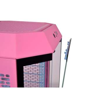 Thermaltake Tower 300 Bubble Pink Micro-ATX Case; 2x140mm CT Fan Included; Support Up to 420mm Radiator; Optional Chassis Stand Kit Allows Horizontal Display; CA-1Y4-00SAWN-00; 3 Year Warranty