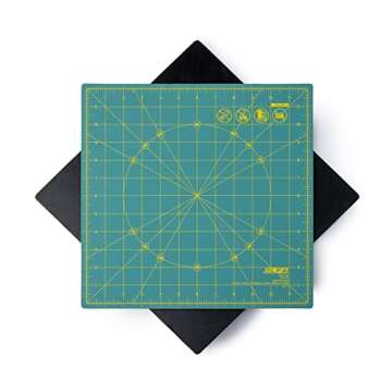 OLFA 12" x 12" Rotating Cutting Mat (RM-12S) - Self Healing 12x12 Inch Square Rotary Mat with Grid f...