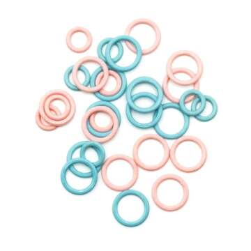 Clover Stitch Marker Rings Multi-Colour 1