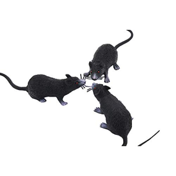 3 Pack Fake Rat, Realistic Mouse Model, Halloween Tricks Pranks Props Toy PVC