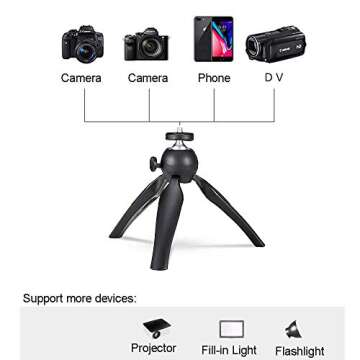 Coolux Mini Tripod Projector Mount with 360 Degrees Rotatable Heads for Projectors DSLR DVR Cameras ...