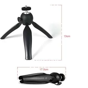 Coolux Mini Tripod Projector Mount with 360 Degrees Rotatable Heads for Projectors DSLR DVR Cameras Mini Webcam, Mount with Metal Ballhead for Camera … (Black)