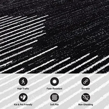 Bohemian Stripe Stain Resistant Runner Rug 2'x7'