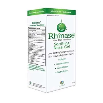 Rhinase Allergy Relief Lubricating Nasal Gel – Steroid Free, Dual Wetting Agent & Salt Formulation (1 oz.) for Nasal Dryness Nosebleeds Saline Gel for Nose…