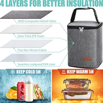 Stylish Insulated Baby Bottle Bag for New Moms, 9 Bottles