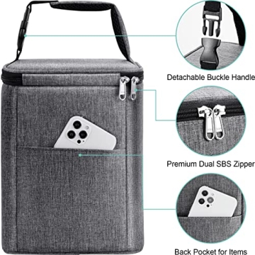 Stylish Insulated Baby Bottle Bag for New Moms, 9 Bottles