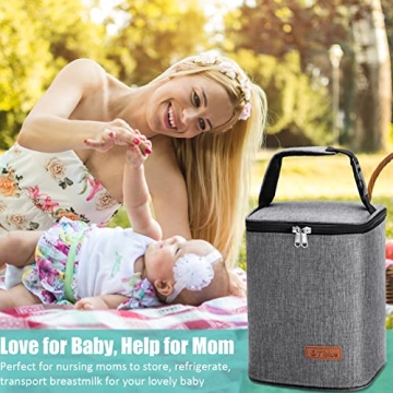 Stylish Insulated Baby Bottle Bag for New Moms, 9 Bottles