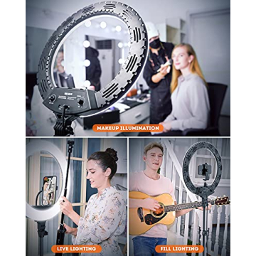 Versatile Yesker 18" Ring Light for Photography and Streaming