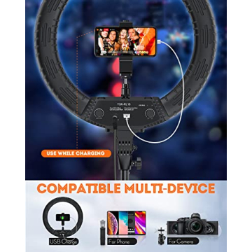 Versatile Yesker 18" Ring Light for Photography and Streaming