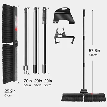 MASTERTOP 24" Push Broom for Outdoor Cleaning Solutions