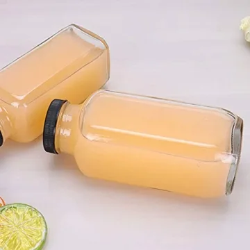 Eco-Friendly 12oz Vintage Glass Juice Bottles 20-Pack