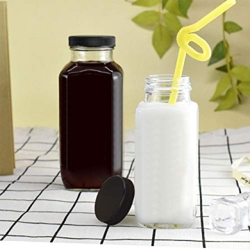 Eco-Friendly 12oz Vintage Glass Juice Bottles 20-Pack