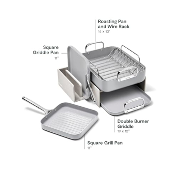 Caraway Square Cookware Set - Non-Toxic & Versatile