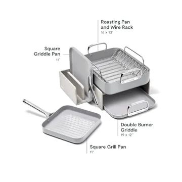Caraway Square Cookware Set - Non-Toxic & Versatile